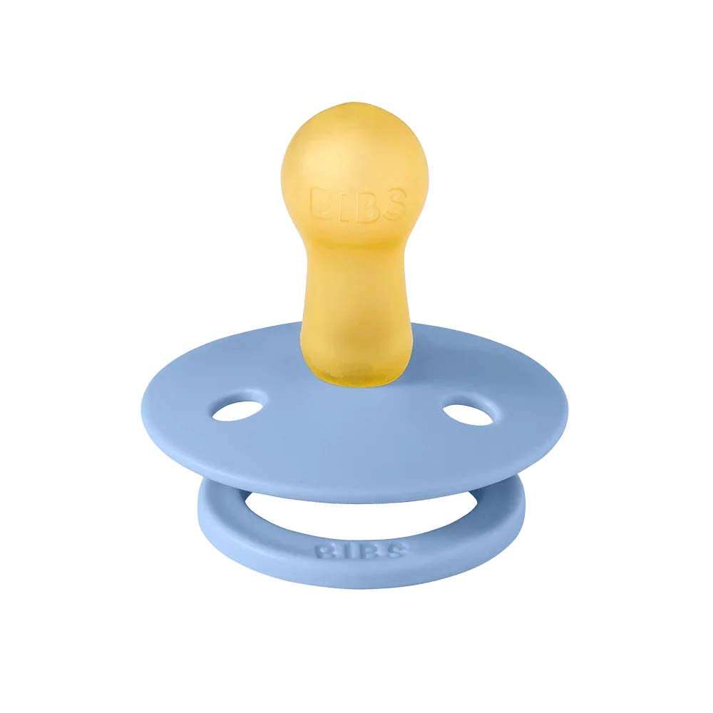 BIBS x Moomin Natural Rubber Pacifiers, Size 2 – Mymble Ivory/Sky Blue