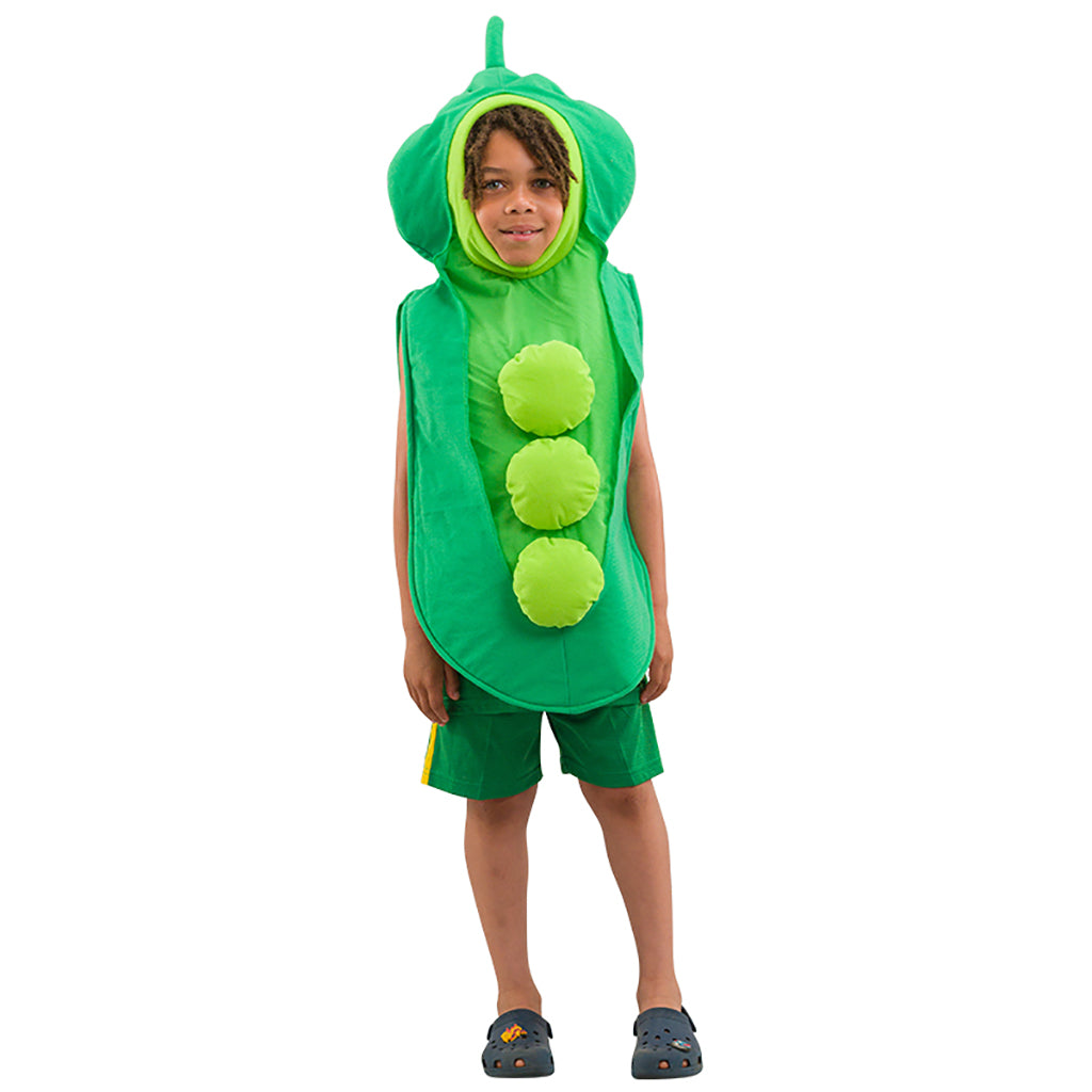 Pretend to bee grønt bønnekostume til børn, str. 3-7 år