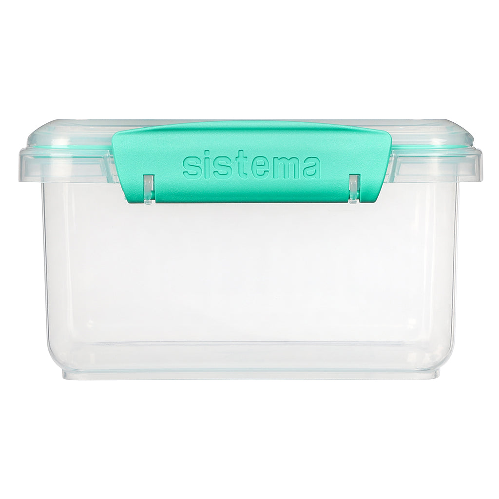 Sistema Lunch Plus lunchbox with 1 compartment and cutlery, 1.2 L – Minty teal