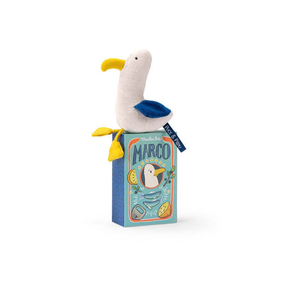 Moulin Roty Tøjdyr med rangle - Mågen Marco