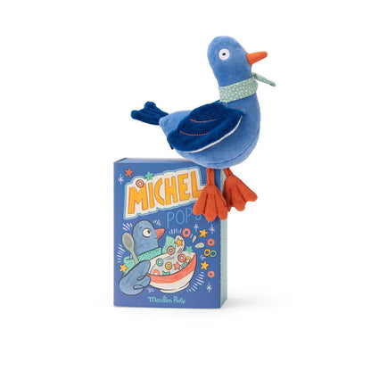 Moulin Roty Plush Toy with Rattle - Pigeon Michel