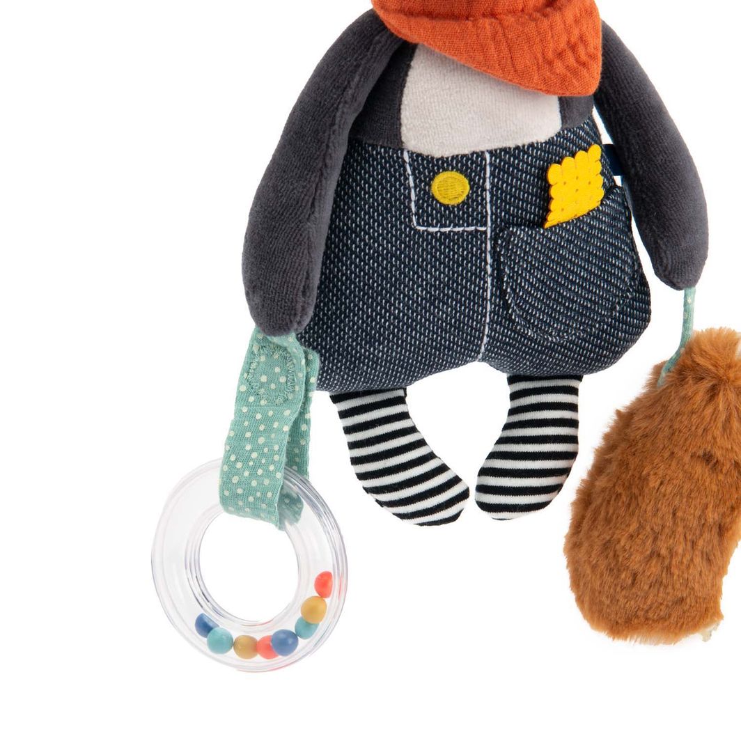 Moulin Roty Aktivitetstøjdyr med ophæng - Hunden Puce