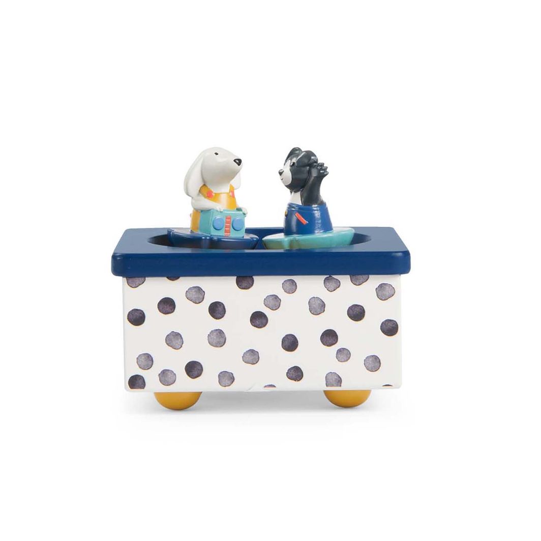 Moulin Roty, Musical Box, Rotating Animals - Puce &amp; Pilou