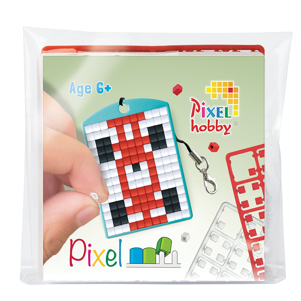 Pixel mosaic starterset nøglering racerbil