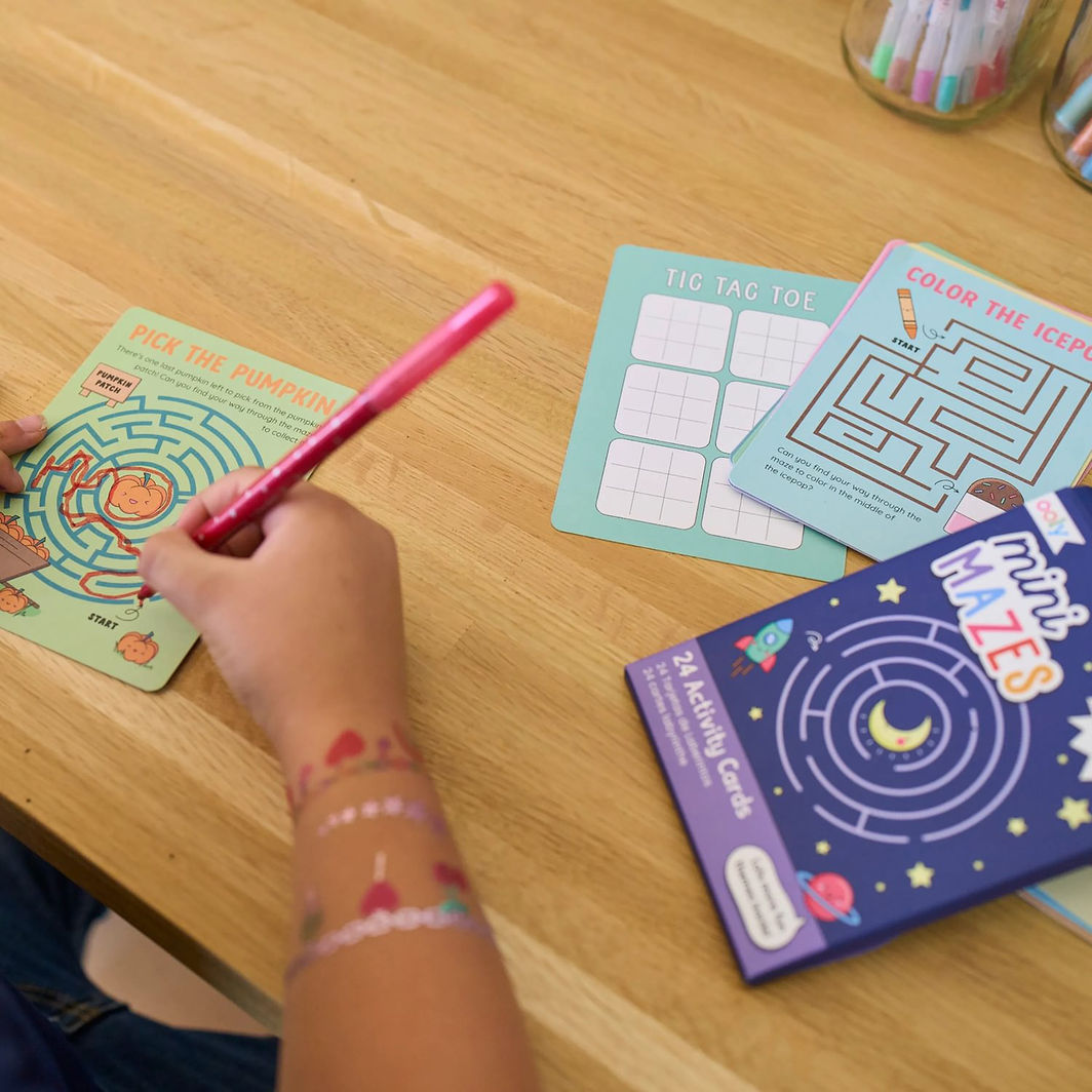 Ooly Activity Book with 24 Activity Cards, Mini Mazes