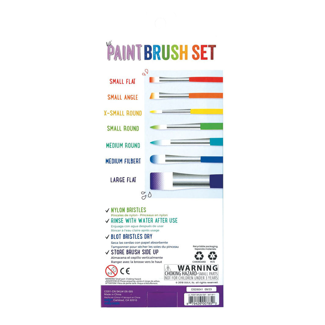 Ooly Penselsæt, 7 stk - Lil Paint Nylon
