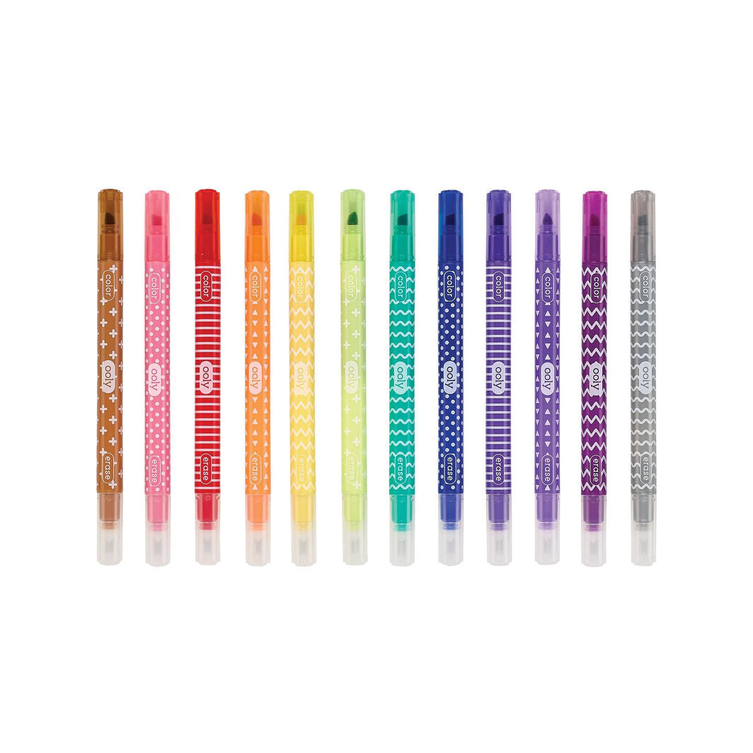 Ooly Erasable Markers, Set of 12 - Make No Mistake