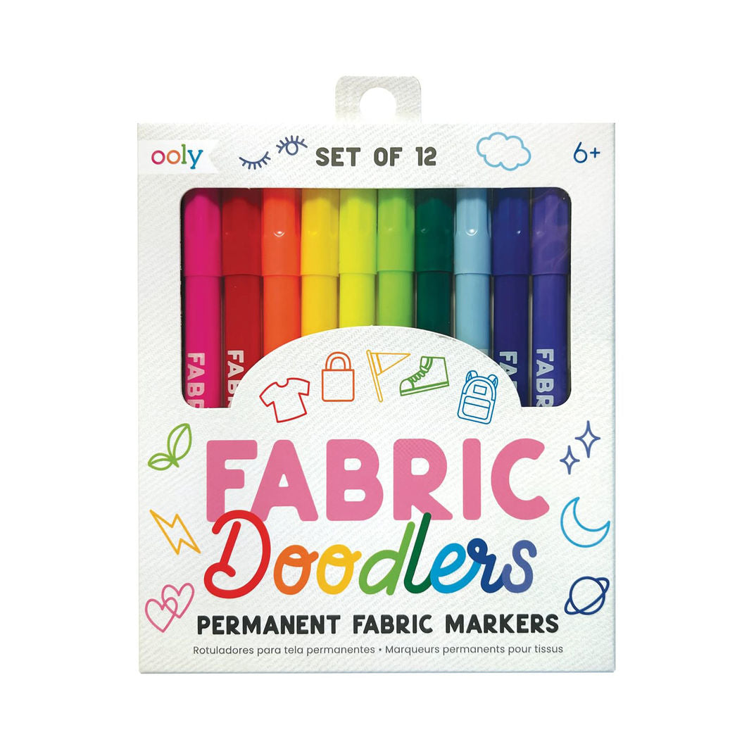 Ooly Tekstil tusser 12 stk, Doodlers