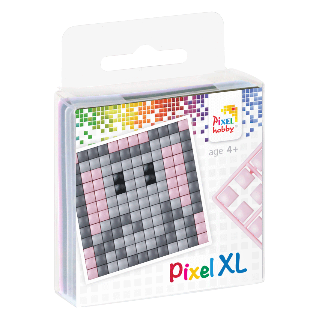 Pixel mosaic, XL mosaic perler - Elefant