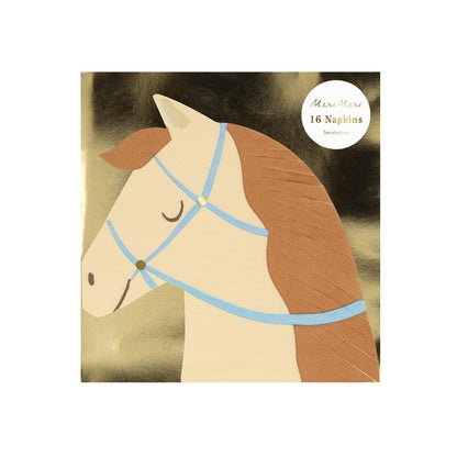 Meri Meri Napkins, Horse, Size S – Set of 16
