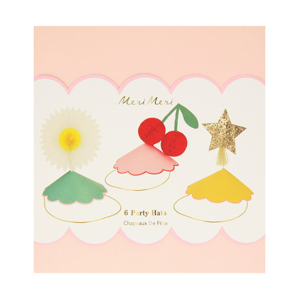 Meri Meri Party Hats, Happy Icons Design - Set of 6