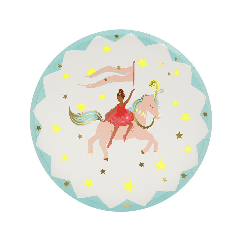 Meri Meri Paper Plates, Size S, Circus - Pack of 8