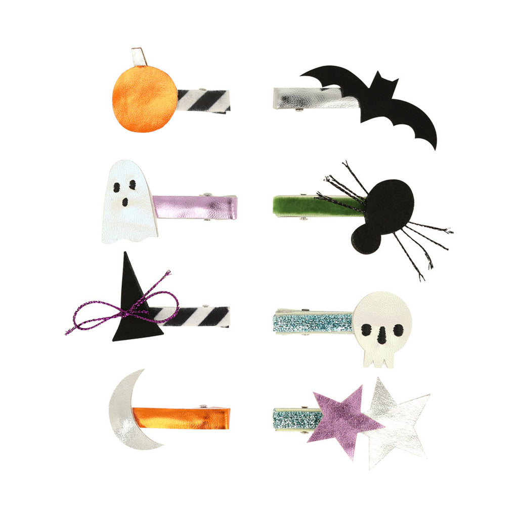 Meri Meri Hair Clips, Halloween - Set of 8