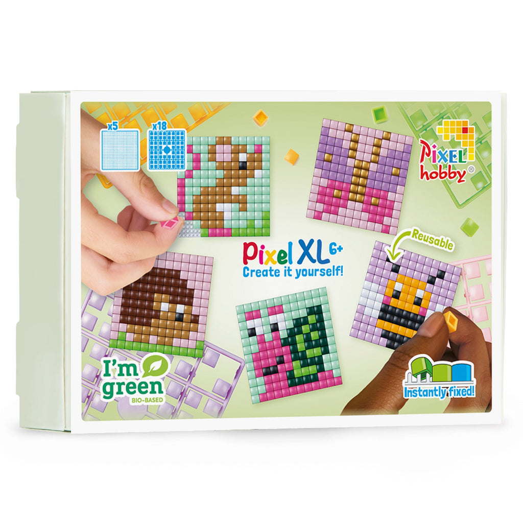 Pixel mosaic XL perler, temabox små dyr.