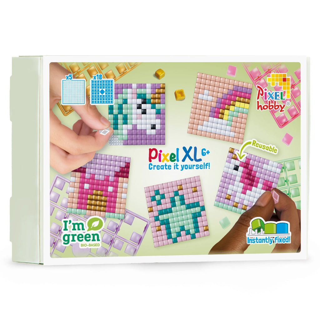 Pixel mosaic XL perler Temabox Eventyr produktbillede