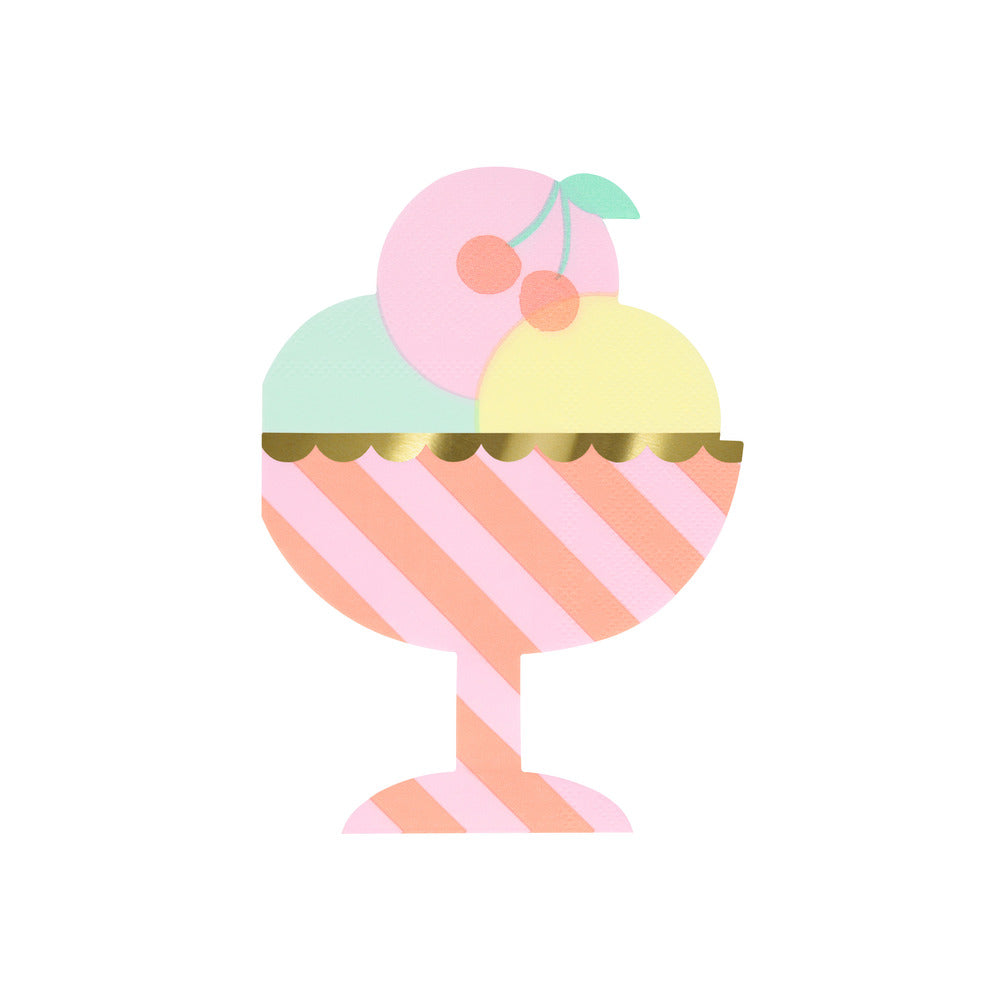 Meri Meri Napkins, Ice Cream – Pack of 16