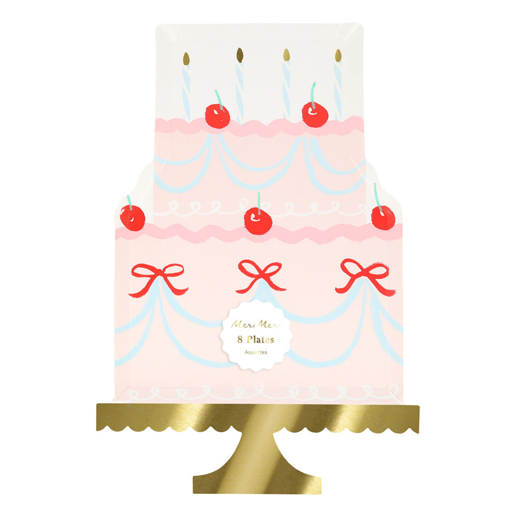 Meri Meri paptallerkener, Fancy cake - 8 stk.