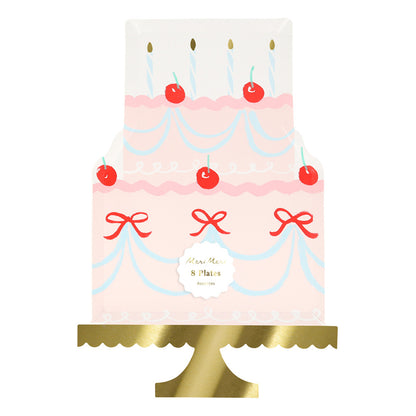 Meri Meri paptallerkener, Fancy cake - 8 stk.
