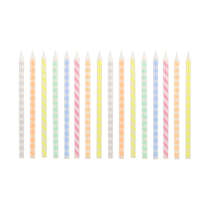 Meri Meri Pastel Cake Candles, 16 pcs.