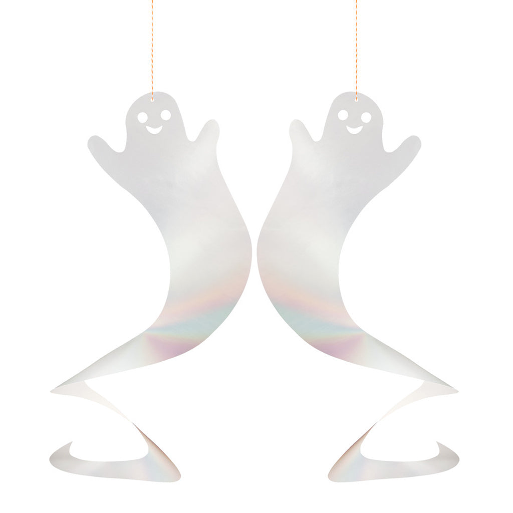 Meri Meri Halloween pynt, spinning ghost - 10 stk