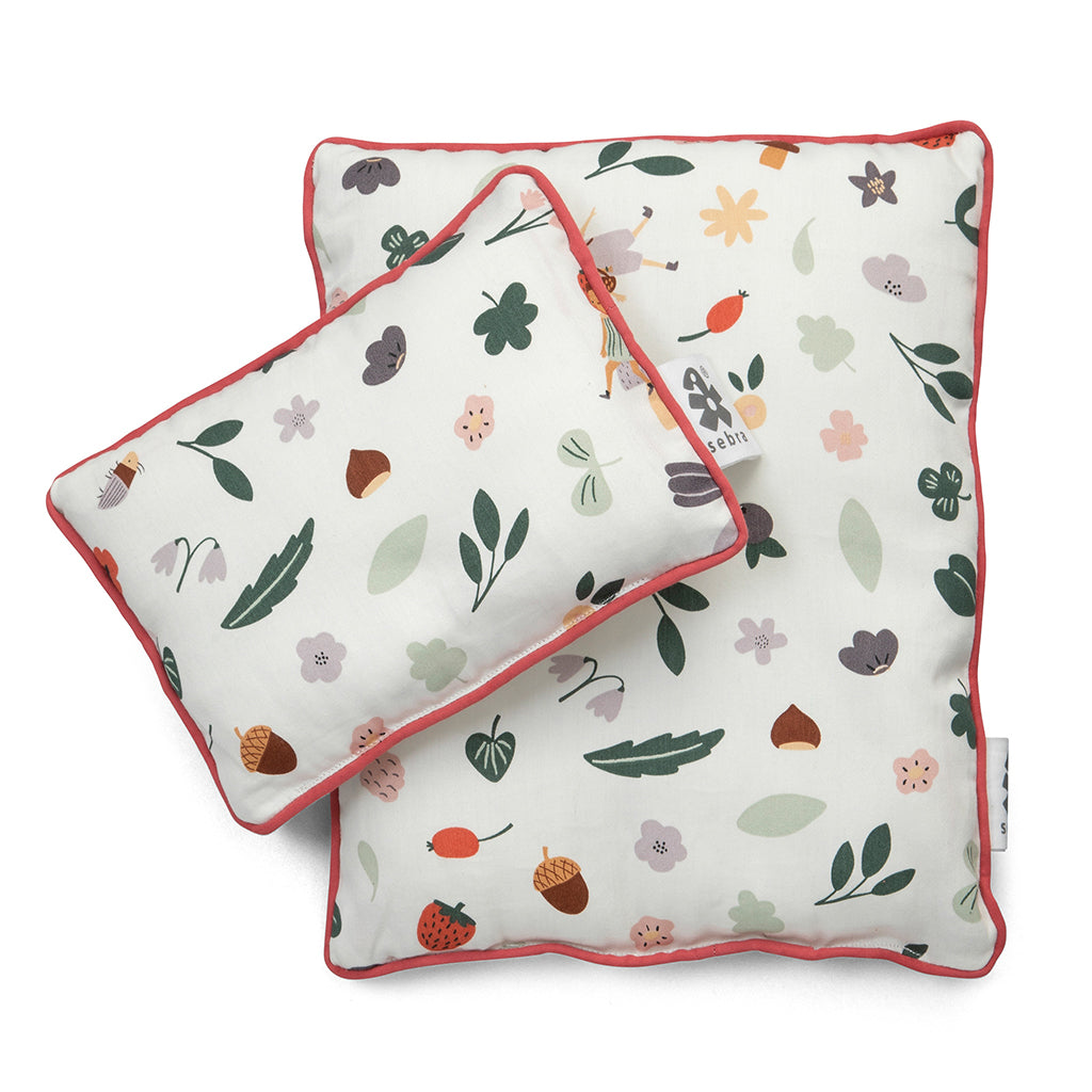 Sebra økologisk dukkesengetøj med Pixie Land print