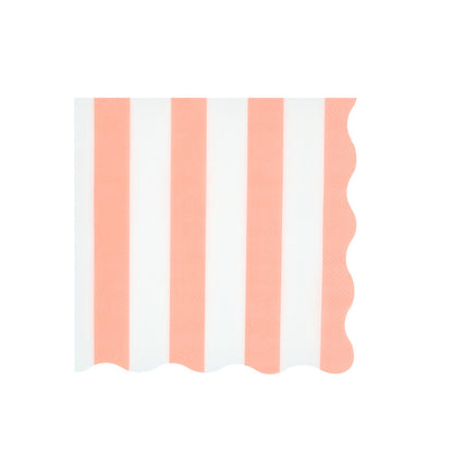 Meri Meri Napkins, Beach Striped Size L - Pack of 16