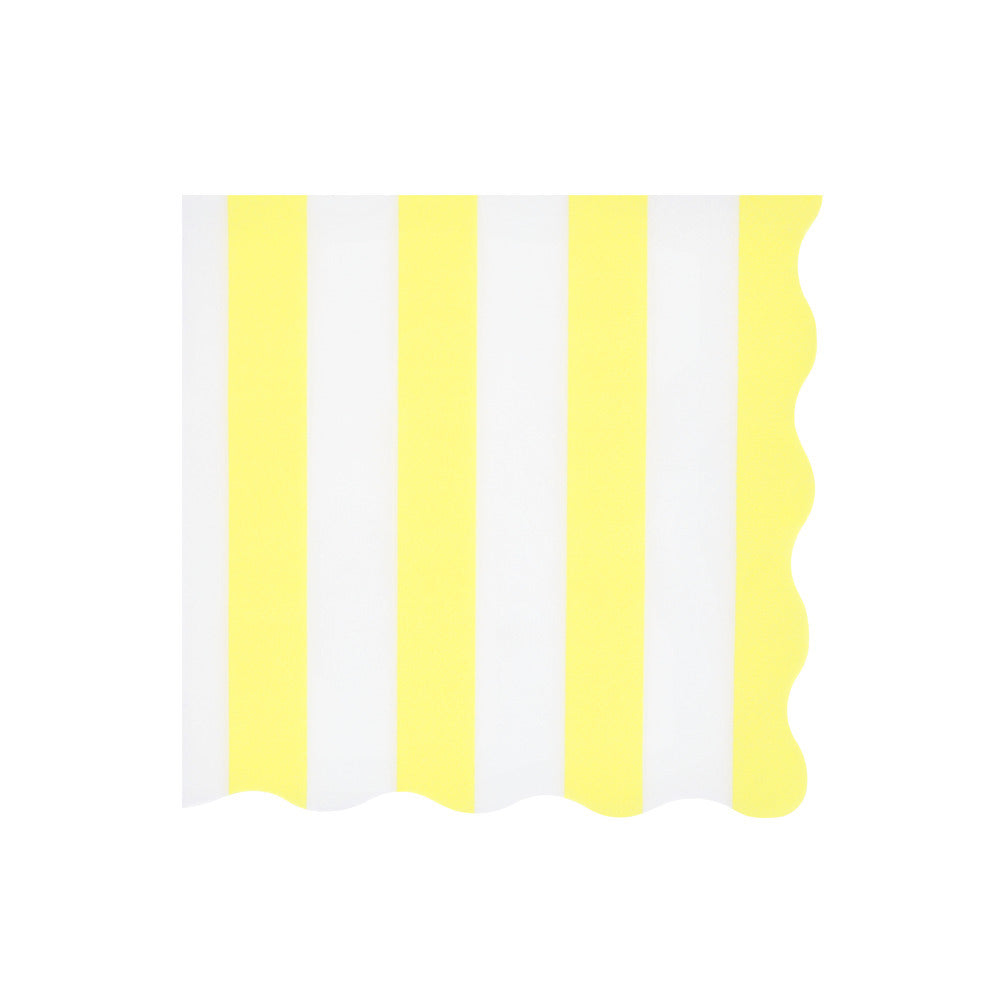 Meri Meri Napkins, Beach Striped Size L - Pack of 16