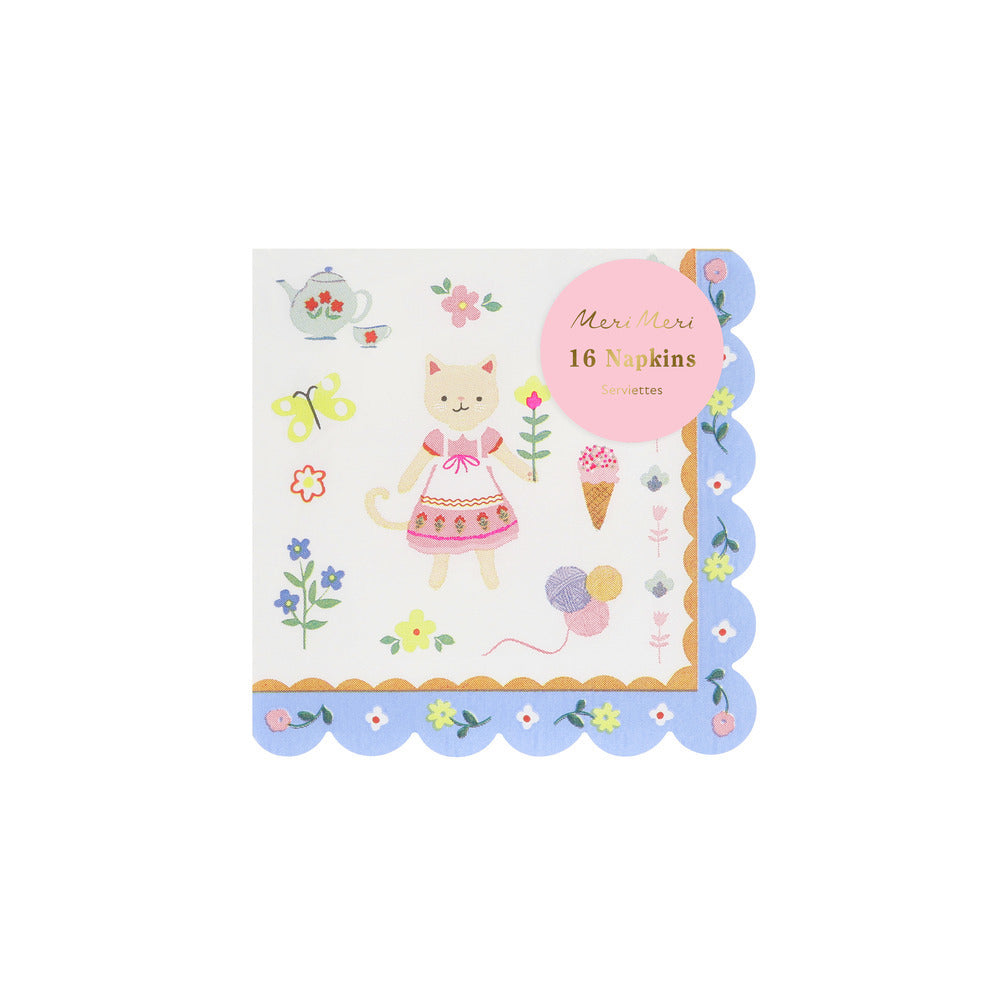 Meri Meri Napkins, Kitten Club Size S - 16 pcs.