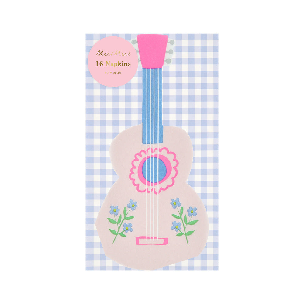 Meri Meri Pink Guitar Napkins - 16 pcs.