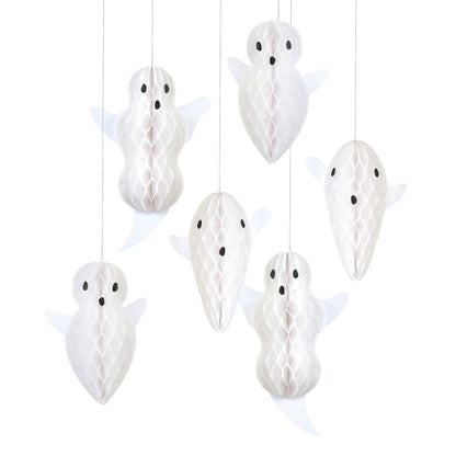 Meri Meri Halloween Ghosts, Hanging Decorations, 6 pcs.