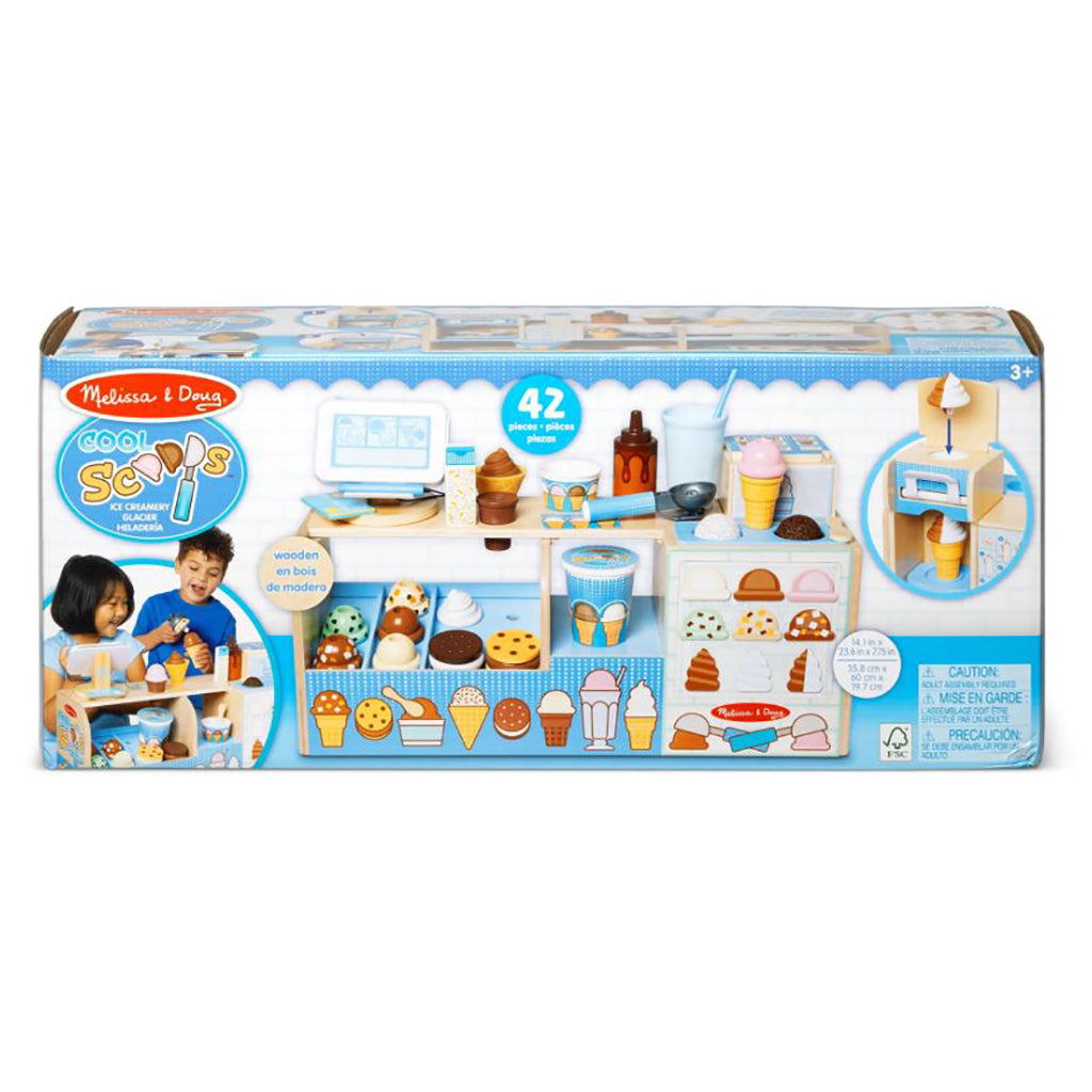 Melissa &amp; Doug Wooden Play Food, Ice Cream Stand