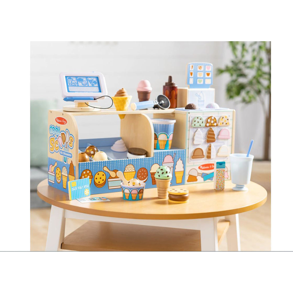 Melissa &amp; Doug Wooden Play Food, Ice Cream Stand