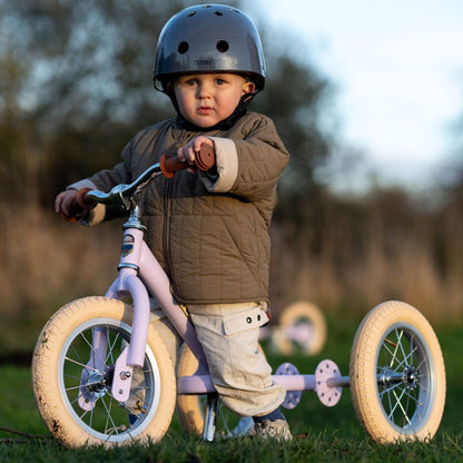 Trybike Tricycle Balance Bike, Vintage Purple with Retro Look
