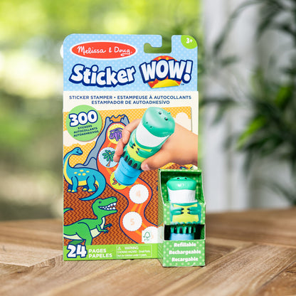Melissa &amp; Doug Wow! Activity Pad, Create-Your-Own Sticker Stamps - Dinosaur