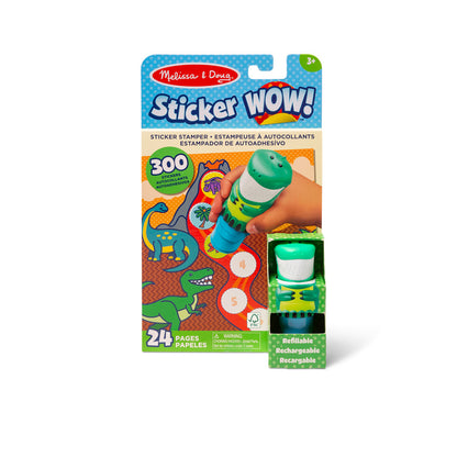 Melissa &amp; Doug Wow! Activity Pad, Create-Your-Own Sticker Stamps - Dinosaur