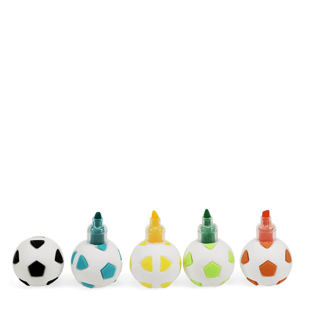 Rex London, stackable highlighter pens - 5 footballs