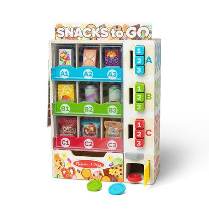 Melissa &amp; Doug træ snack automat med 16 legemaddeler