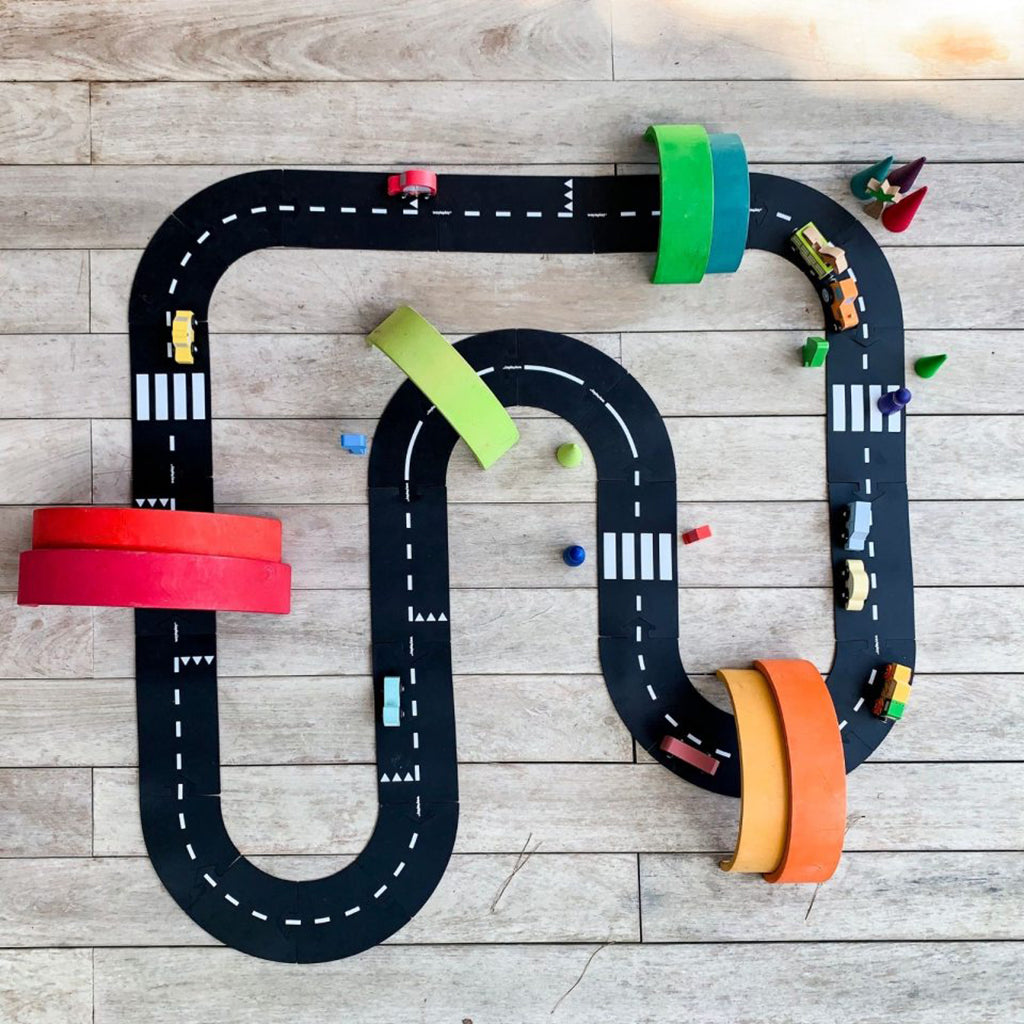 Waytoplay bilbane i gummi, 24 dele - Highway