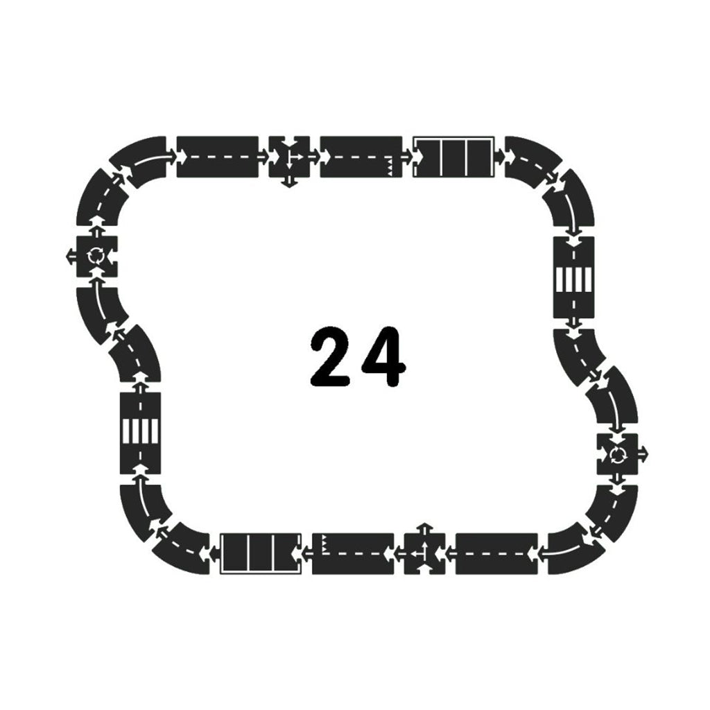 Waytoplay bilbane i gummi, 24 dele - Highway
