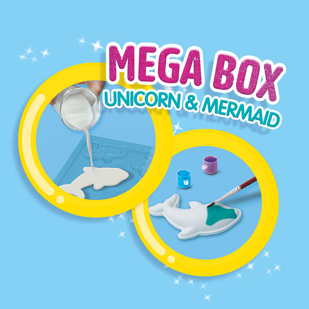 SES Creative Cast &amp; Paint, Mega Set - Unicorn and Mermaid