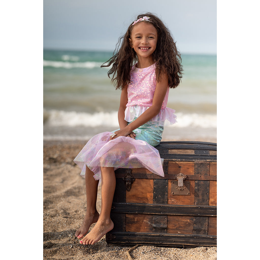 Great Pretenders Dress-up Costume, Mermaid Dress, Misty Pink - Size 3-8 Years