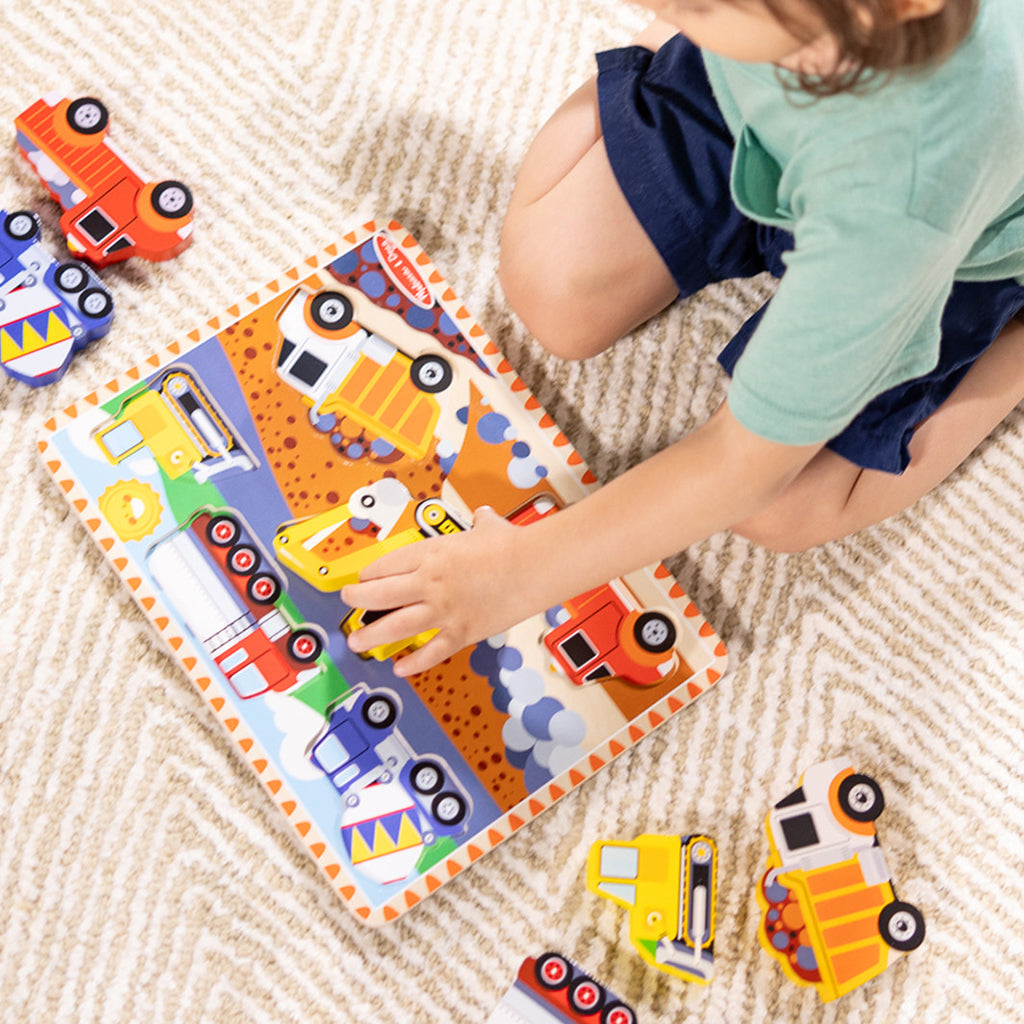 Melissa &amp; Doug Wooden Puzzle with Large Pieces, Vehicles - 6 Pieces