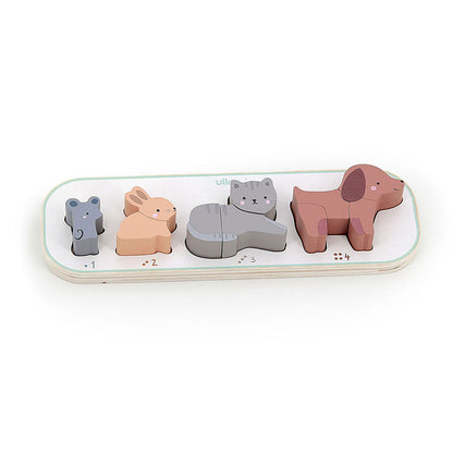 Vilac Puzzle with 10 Pieces - Four Animals