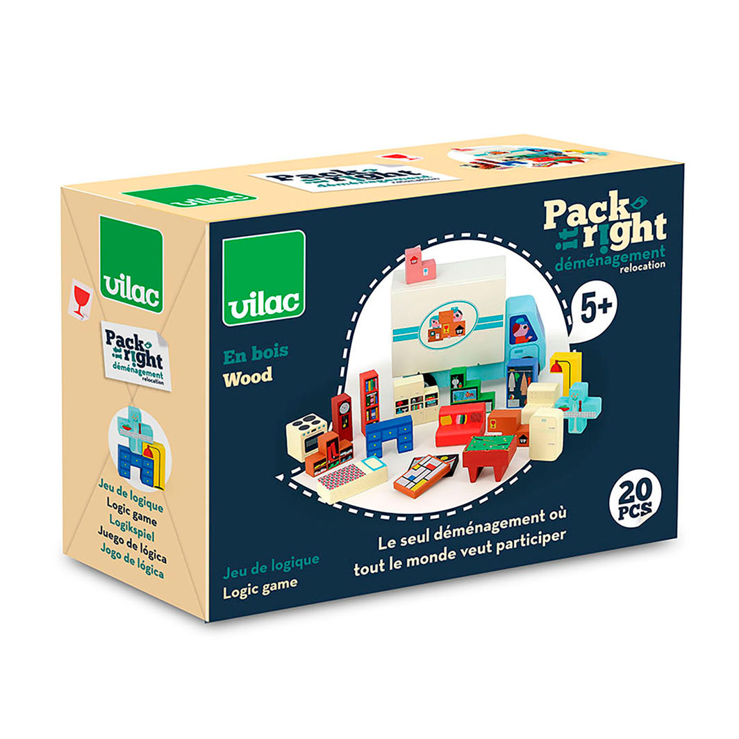 Vilac - Logikspil 19 brk - Flyttevogn