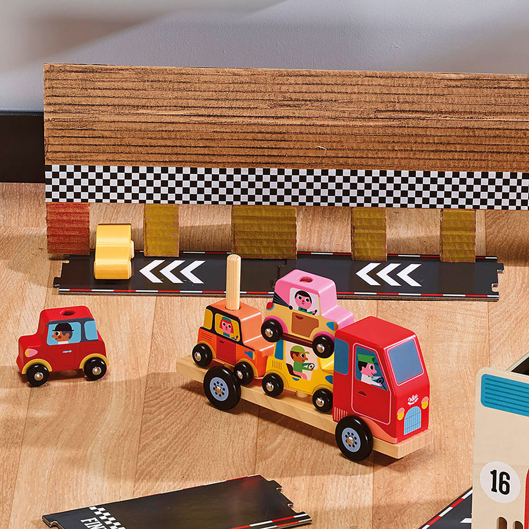 Vilac Truck with Trailer and Stacking Cars