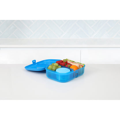 Sistema Ribbon Lunch Box with Removable Compartment, 1.1L - Blue
