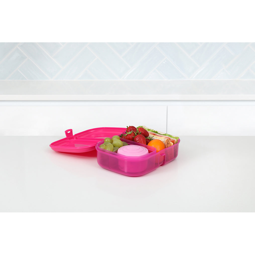 Sistema Ribbon lunchbox with removable compartment, 1.1L – Pink