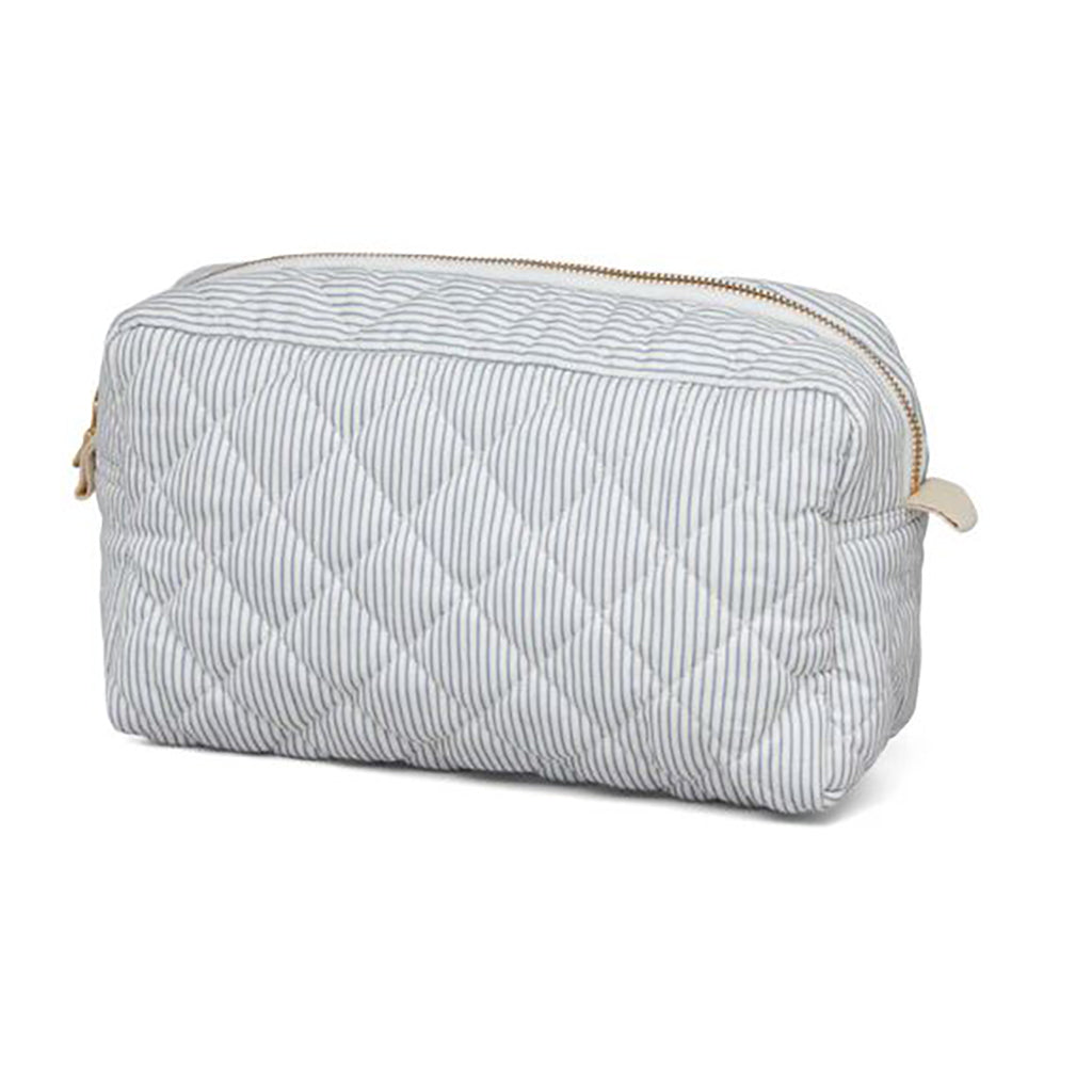 Cam Cam quiltet toilettaske, Classic stripers blue/praline