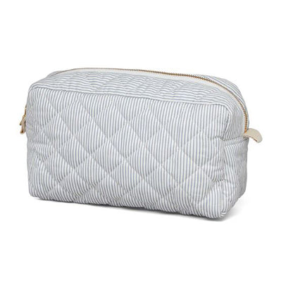 Cam Cam quiltet toilettaske, Classic stripers blue/praline