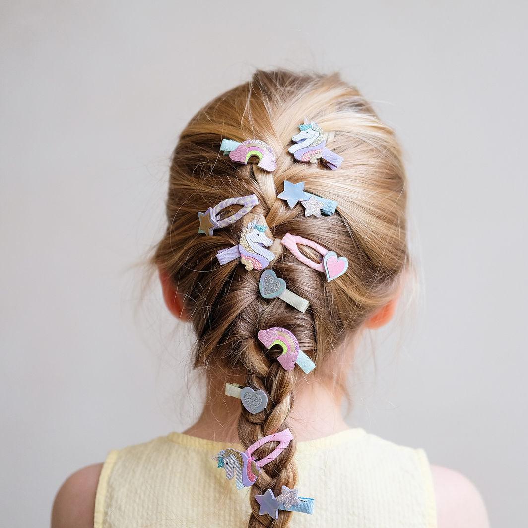 Mimi &amp; Lula 8 Hair Clips, Mini Dreamy My Little Unicorn